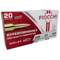 Fiocchi Hyperformance Match 6mm Creedmoor 105 Grain Brass Rifle Ammunition