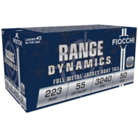 Fiocchi Range Dynamics .223Remington 55 Grain FMJBT Brass Rifle Ammunition