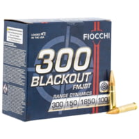 Fiocchi Range Dynamics .300 Blackout 150 Grain FMJBT Brass Rifle Ammunition