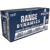 Fiocchi Range Dynamics .357 Magnum 158 Grain CMJFP Brass Pistol Ammunition