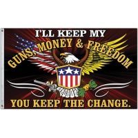 Flags Guns - Money &amp; Freedom Flag
