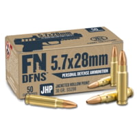 FN America DFNS 5.7x28mm 30 Grain JHP Brass Cased Pistol Ammunition