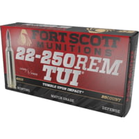 Fort Scott Munitions 22-250 Remington 40 grain TUI Brass Cased Rifle Ammunition