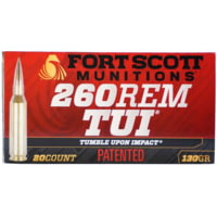 Copper 260 Fort Scott Munitions .260 Rem 130 Grain CNC Machined Copper Brass Rifle ...