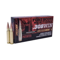 Fort Scott Munitions 308 WINCHESTER 168 Grain Centerfire Rifle Ammunition