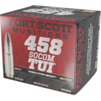 Fort Scott Munitions .458 SOCOM 300 Grain Monolithic Brass Rifle Ammunition