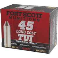 Fort Scott Munitions .45 Colt 225grain Solid Copper Spun SCS Brass Cased Rifle Ammunition