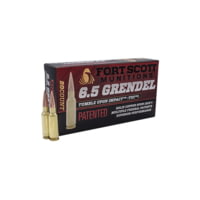 Fort Scott Munitions 6.5 Grendel 123 Grain Copper Solid Brass Cased Centerfire Rifle Ammunition