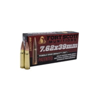 Fort Scott Munitions 7.62x39mm 117 grain Copper Solid Brass Centerfire Rifle Ammunition