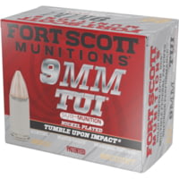 Fort Scott Munitions 9mm 125 Grain Sub-Munition Tumble Upon Impact Nickel Pistol Ammunition