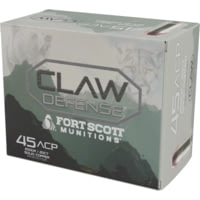Fort Scott Munitions Claw Defense 45 ACP 200 grain Flat Nose Brass Cased Pistol Ammunition
