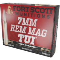 Fort Scott Munitions 7mm REM MAG 150 Grain SCS Solid Copper Spun Brass Cased Rifle Ammunition