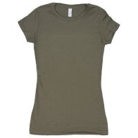 Fox Outdoor Women's Cotton Tees, Olive Drab / No Imprint