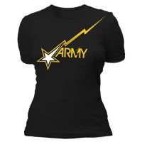 Fox Outdoor Women's Cotton Tees, U.S. Army Mom / Grey