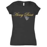 Fox Outdoor Women's Cotton Tees, Army Brat / Black