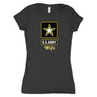 Fox Outdoor Women's Cotton Tees, Army Star Wife / Black