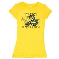 Fox Outdoor Women's Cotton Tees, Don't Tread On Me / Yellow