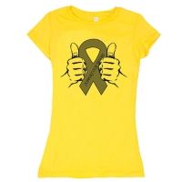 Fox Outdoor Women's Cotton Tees, Support Our Troops Ribbon / Yellow