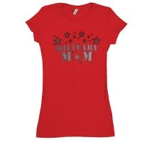 Fox Outdoor Women's Cotton Tees, Military Mom / Red