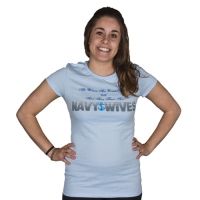 Fox Outdoor Women's Cotton Tees, Navy Wife / Lt. Blue