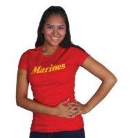 Fox Outdoor Women's Cotton Tees, Marines / Red