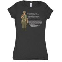 Fox Outdoor Women's Cotton Tees, Military Wife / Black