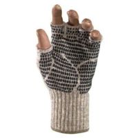 Fox River Gripper Fingerless Glove, Small, Brown Tweed