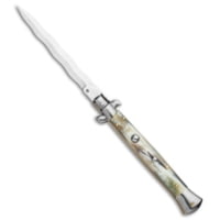Frank Beltrame 11 Brazilian Horn Italian Stiletto 5.00in Automatic Folding Knife