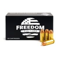 Freedom Munitions .40 S&amp;W 165 Grain Round Nose Flat Point Brass Pistol Ammunition