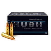 Freedom Munitions HUSH Subsonic .300 Blackout 220 Grain HPBT Brass Rifle Ammunition