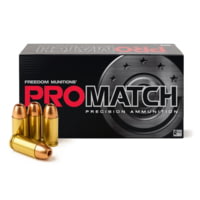 Freedom Munitions ProMatch .45 ACP 200 Grain Hollow Point Brass Pistol Ammunition