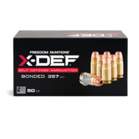 Freedom Munitions X-DEF Defense .357 Sig 124 Grain Hollow Point Brass Pistol Ammunition