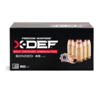 Freedom Munitions X-DEF Defense .45 ACP 230 Grain Hollow Point Brass Pistol Ammunition