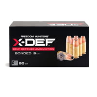 Freedom Munitions X-DEF Defense 9mm Luger 124 Grain Hollow Point Brass Pistol Ammunition
