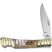 Frost Barracuda Lockback Tiger Bone Folding Knife