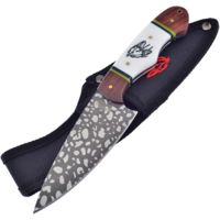 Frost Feather Bowie with Sheath Fixed Blade Knife