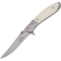 Frost Linerlock White Bone A/O Folding Knife