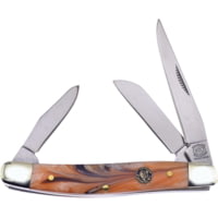Frost Stockman Gold Resin Crowing Rooster Folding Knife
