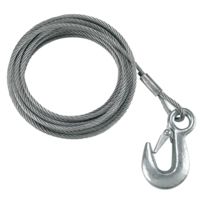 Fulton 7/32" x 50' Galvanized Winch Cable and Hook