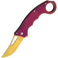Fury Purple Titanium Linerlock A/O Folding Knife