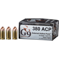 G9 Defense .380 ACP 70 Grain Hollow Point Brass Cased Pistol Ammunition