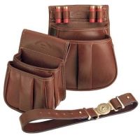 Galco 25 Ct Trap &amp; Skeet Shell Pouch Leather Ambidextrous - Chestnut SL1046CN
