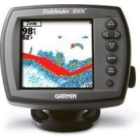 Garmin FishFinder 160C, dual beam transducer (plastic transom/trolling motor mount with depth, temp) GPS Fishfinders 010-00403-00