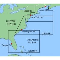 Garmin On The Water GPS Cartography BlueChart: East Coast Bathymetric Map