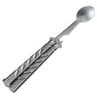 Gen Pro Butterfly Spoon with Bottle Opener, Silver Handle