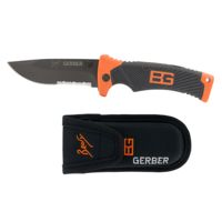 Gerber 000752 BG Folder Steel Drop Point Blade Textured Rubber Grip