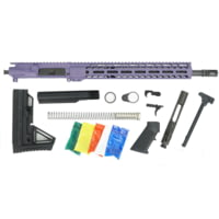 Ghost Firearms Upper Receiver, Rifle Lower Parts Kit, .300 Blackout, 16in, Pistol , Moly Barrel, 1-8 Twist, 14in M-LOK Free Float Hand Guard, A2 Flash Hider, Burnt Bro