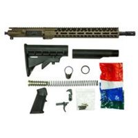 Ghost Firearms Upper Receiver, Rifle Lower Parts Kit, 9mm 9x19 Para, 16in, Carbine , Light HBAR Barrel, 1-10 Twist, 14in M-LOK Freefloat Handguard, A2 Muzzle Device, Burnt Bronze