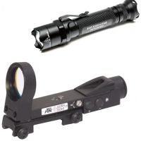 2-PC Close Quarter Battle Package - ATN Digital Reflex Scope and Surefire E2D Defender Flashlight