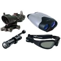 4-PC Commander Military Gift Package - Trijicon 4x32 ACOG Gunsight, Wiley X SG-1, ATN Night Jaguar NV Binoculars, Streamlight NF-2